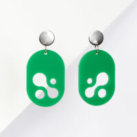 Matte Green Acrylic Earrings