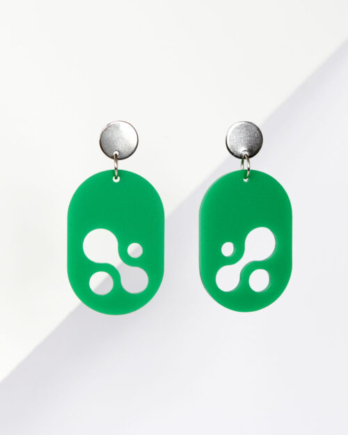 Matte Green Acrylic Earrings