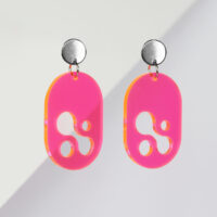 Translucent Pink Acrylic Earrings