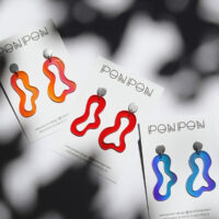 Pon Pon 'Swirl' Acrylic Earrings